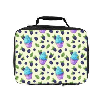 Lunch Bag/Bag For Lunch/Berries/Cupcakes/Insulated Bag/Cupcakes And Berries Lunch Bag