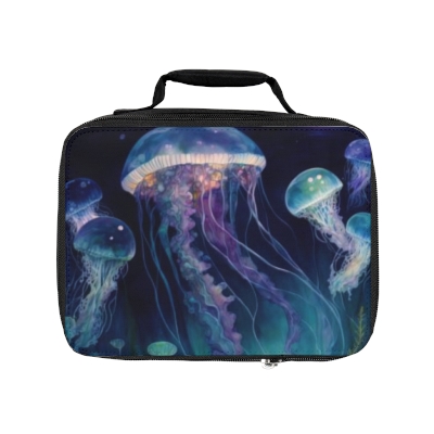 Lunch Bag/Bag For Lunch/Watercolor Print/Ocean creatures/Watercolor Jelly Fish Print Lunch Bag