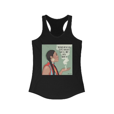 "The color of the skin" Women's Ideal Racerback Tank