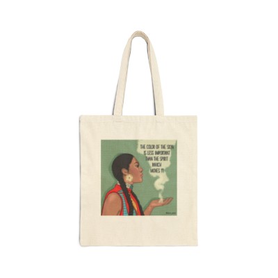 "The color of the skin" Cotton Canvas Tote Bag