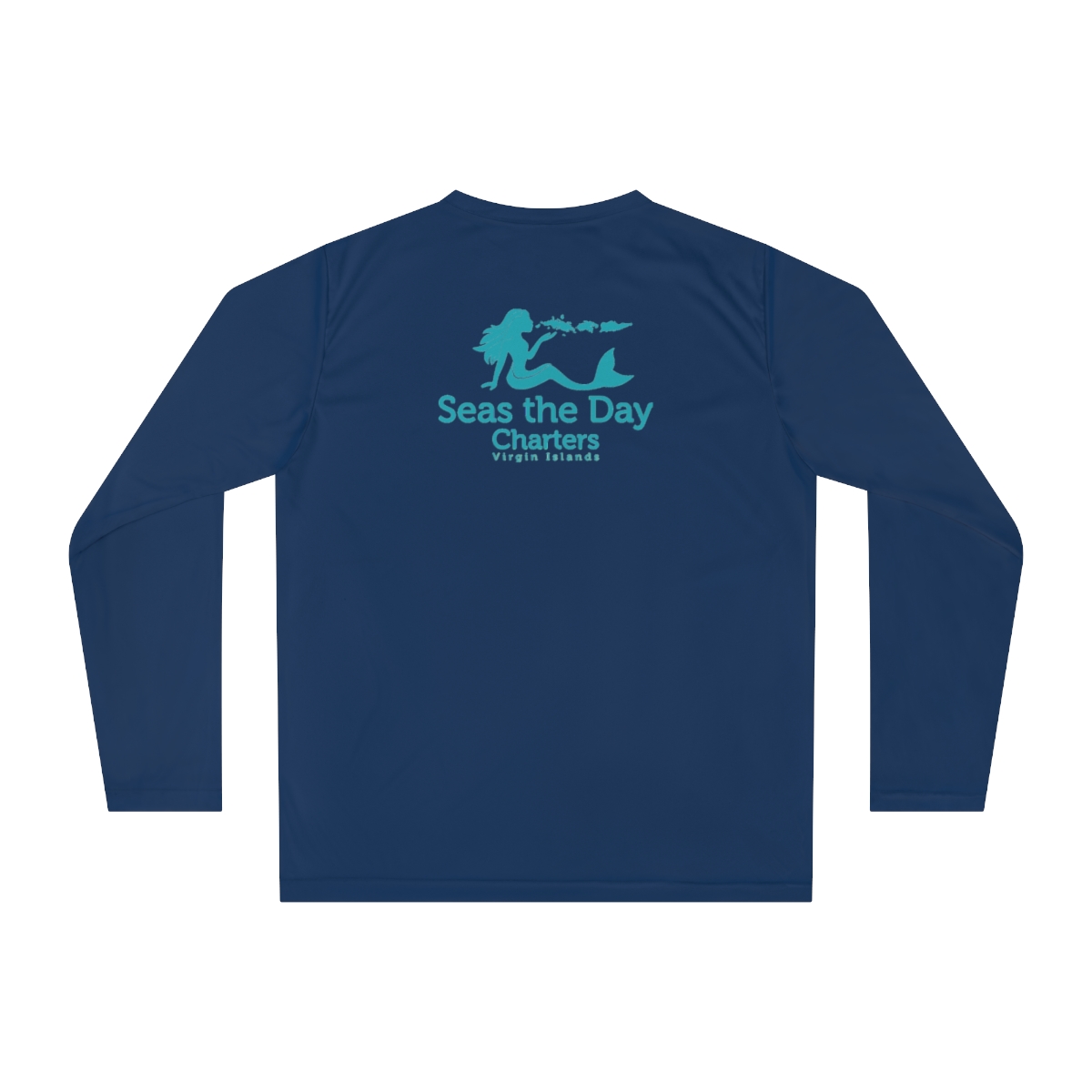 Seas the Day Mermaid | Navy Unisex Longsleeve SPF Sunshirt product main image