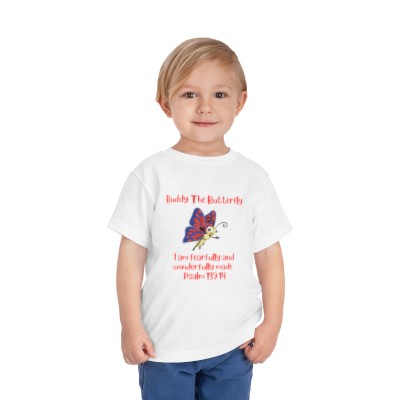Buddy The Butterfly Toddler Short Sleeve Tee (Available in Black & White)
