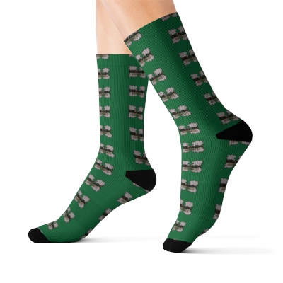Dark Green Geaux Hard Fit Logo Socks