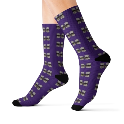 Purple Geaux Hard Fit Logo Socks
