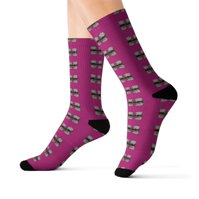 Pink Geaux Hard Fit Logo Socks