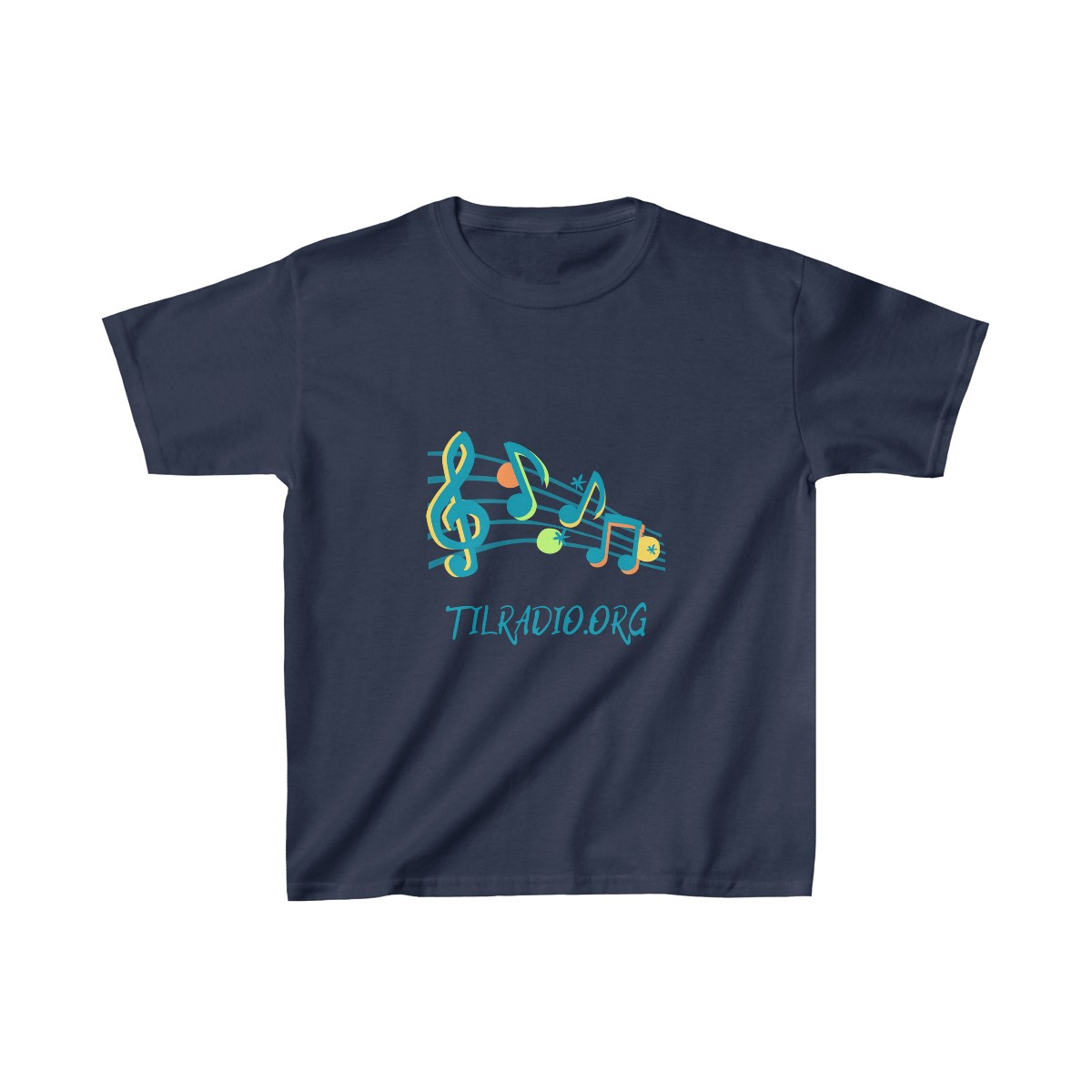 Musical Notes - teal - Kids Heavy Cotton™ Tee product main image