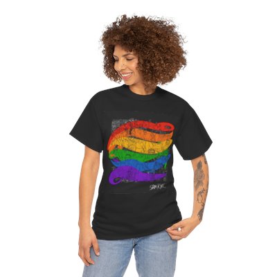 Sam Kirk x Task Force Queertopia Rainbow Flag t-shirt.