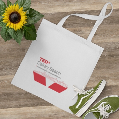 TEDx Delray White Tote Bag