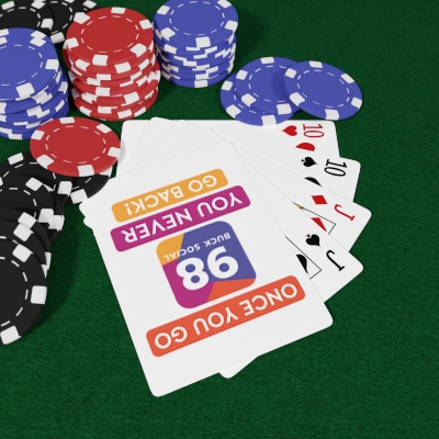 98 Buck Social Custom Poker Cards