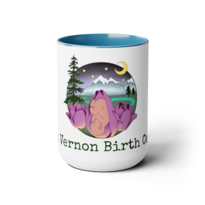 Mount Vernon Birth Center Two-Tone Coffee Mugs, 15oz