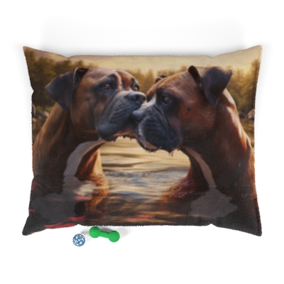 Romantic Boxer Dogs -  - Pet Bed