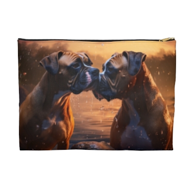 Romantic Boxer Dogs - Accessory Pouch