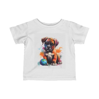 Boxer Puppy Color - Infant Fine Jersey Tee