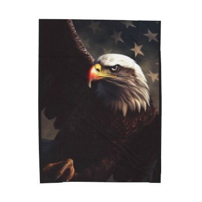 Eagle Blue - Velveteen Plush Blanket