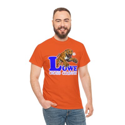 Leaping Leopard Cross Country Heavy Cotton Tee
