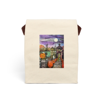 True Love Halloween Canvas Lunch Bag With Strap