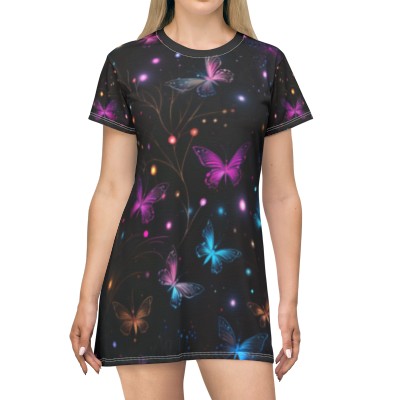 Butterflies and Fireflies - T-Shirt Dress (AOP)