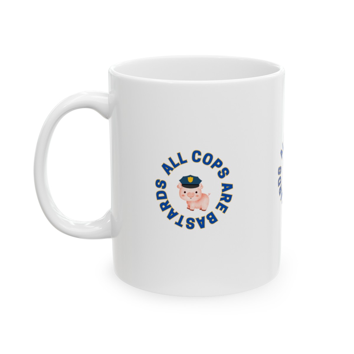 ACAB Mug 11oz with Adorable Pig Cop Hat Design-Make a Statement with Every Sip! product thumbnail image