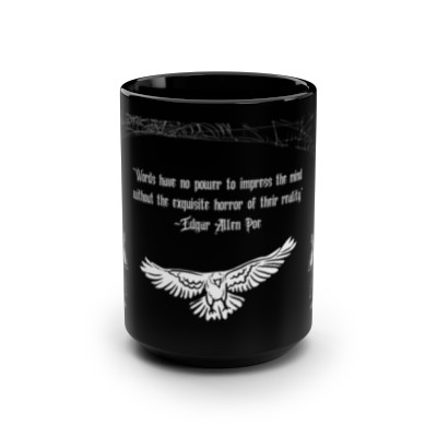 Limited Edition Edgar Allan Poe Mug | 15 oz Black Mug 