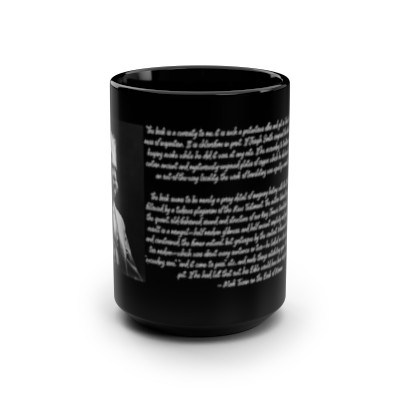 Mark Twain Mug: Witty Black 15 oz Mug with a Critique of Book of Mormon