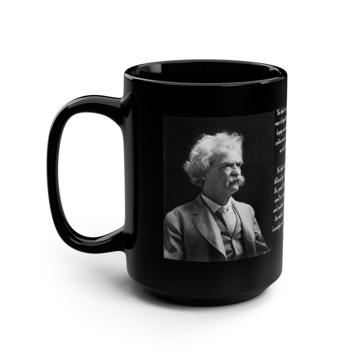 Mark Twain Mug: Witty Black 15 oz Mug with a Critique of Book of Mormon product thumbnail image