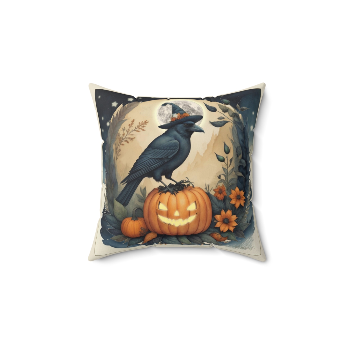 "Raven Witch" 14" Spun Polyester Square Pillow product thumbnail image