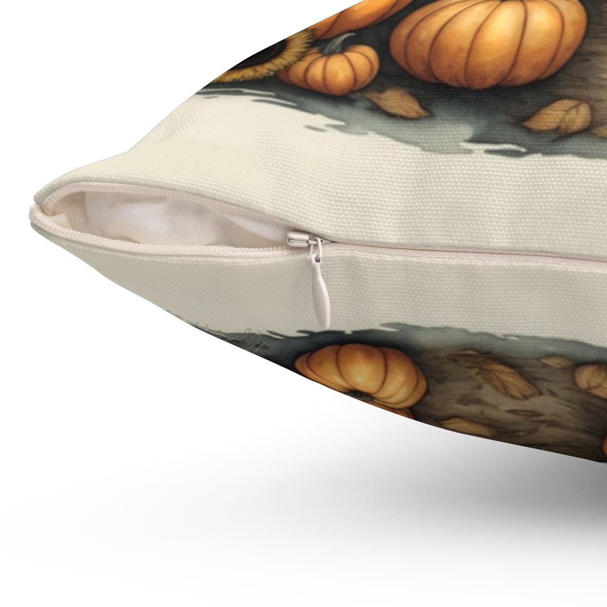 "Autumn Sunflower Skeleton" 14" Spun Polyester Square Pillow product thumbnail image
