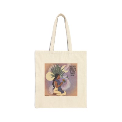 "At this moment" Cotton Canvas Tote Bag