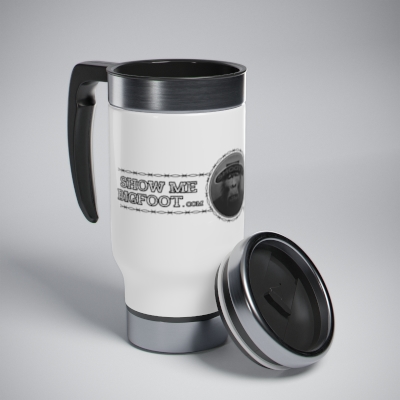 Show Me Bigfoot Stainless Steel Travel Mug with Handle, 14oz