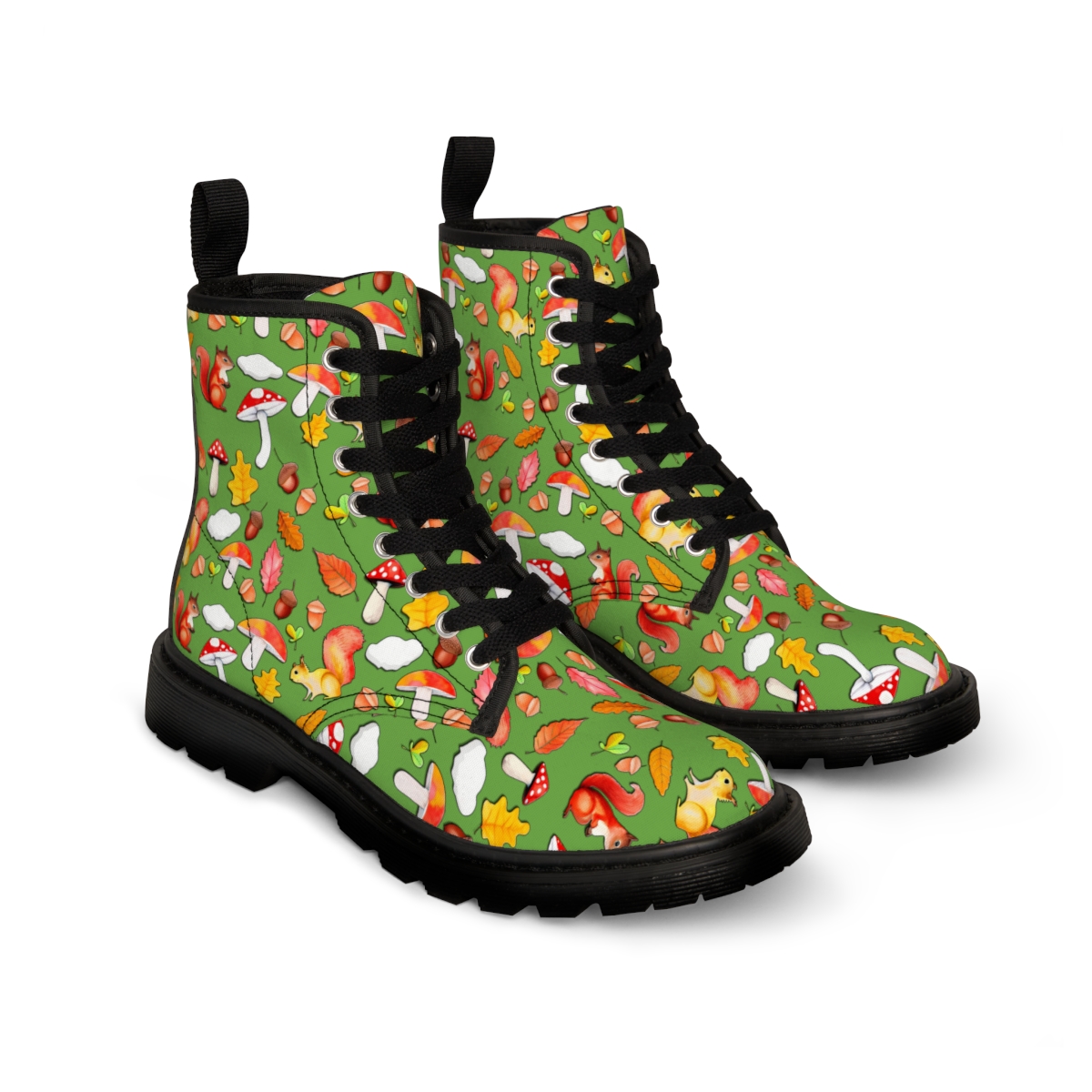 "Autumn" Men's Canvas Boots (Green) product thumbnail image