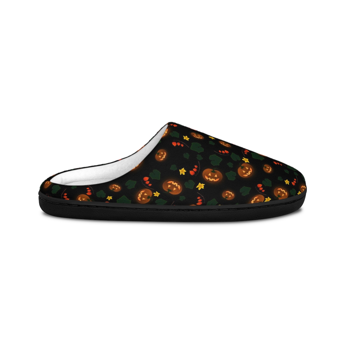 "Pumpkin Glow Garden" Men's Indoor Slippers product thumbnail image