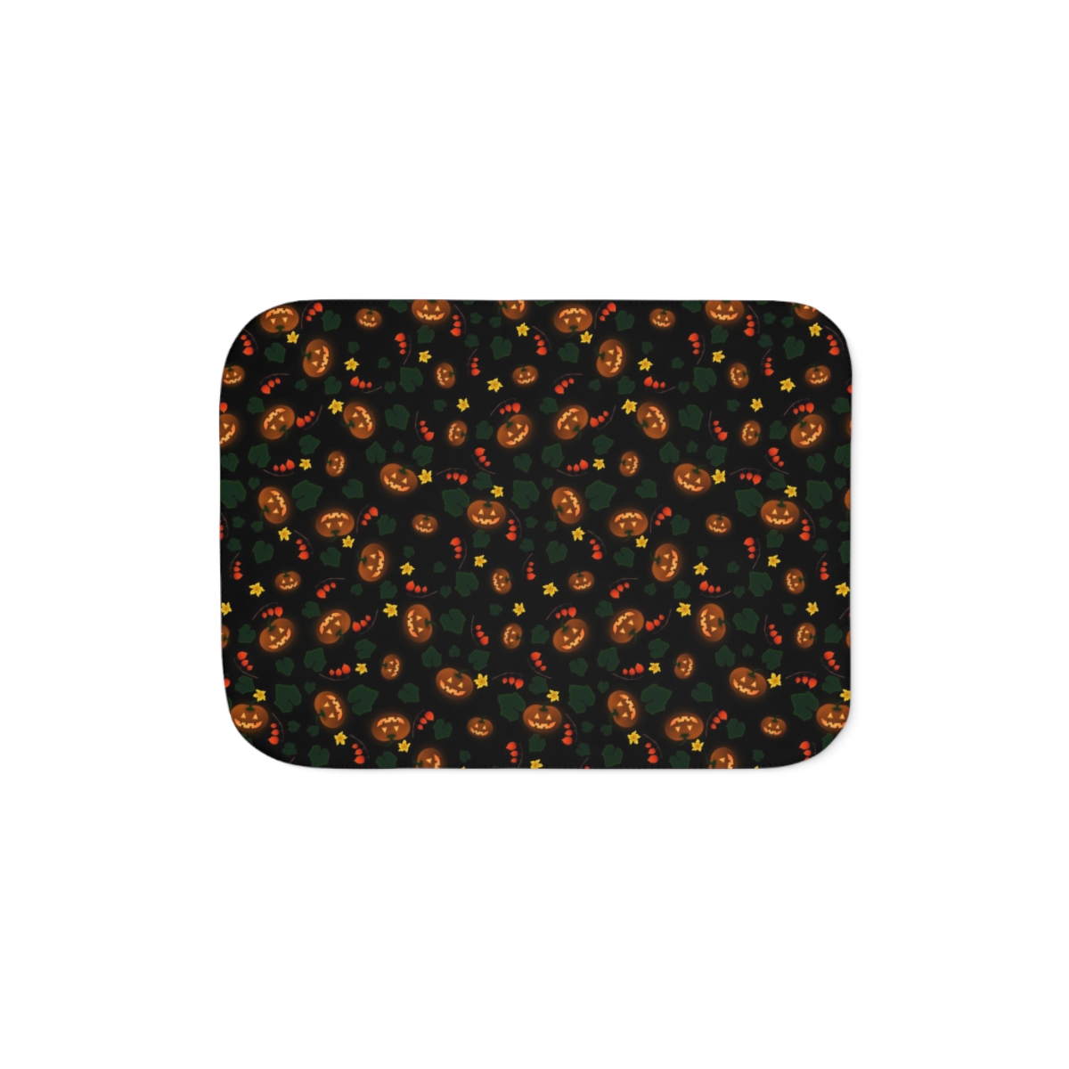 "Pumpkin Glow Garden" Sherpa Blanket, Two Colors product thumbnail image