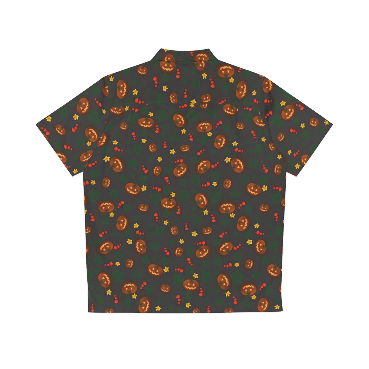 "Pumpkin Glow Garden" Men's Hawaiian Shirt  product thumbnail image