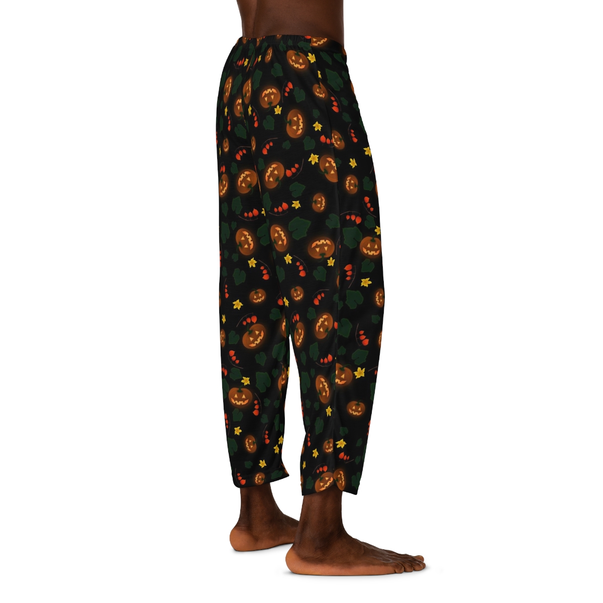 "Glow Pumpkin Garden" Men's Pajama Pants  product thumbnail image