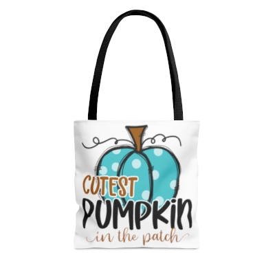 Halloween Tote Bag/Tote Bag Halloween/Pumpkin Tote/Cutest Lil Pumpkin Print Halloween Tote Bag (AOP)