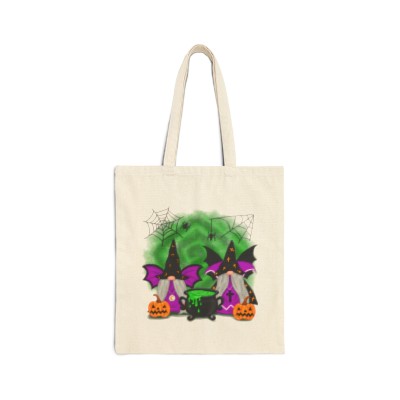 Halloween Tote Bag/Tote Bag Halloween/Gnomes/Halloween Gnomes Cotton Canvas Tote Bag