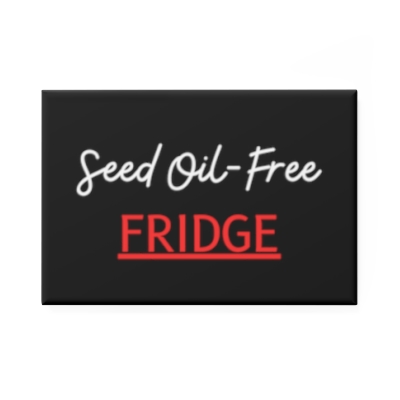 Seed Oil-Free Fridge Button Magnet, Black