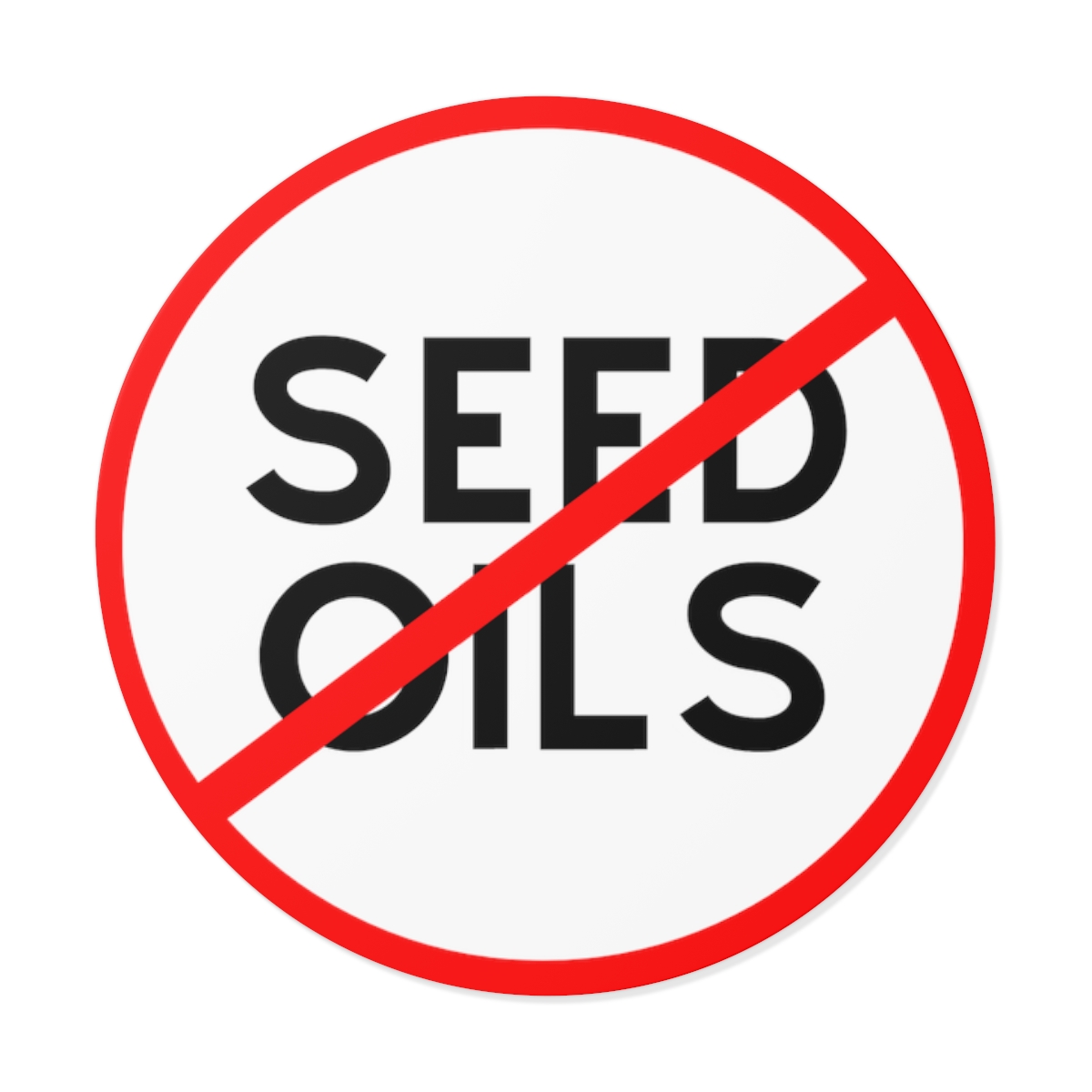 Seed Oil-Free Round Vinyl Sticker product thumbnail image