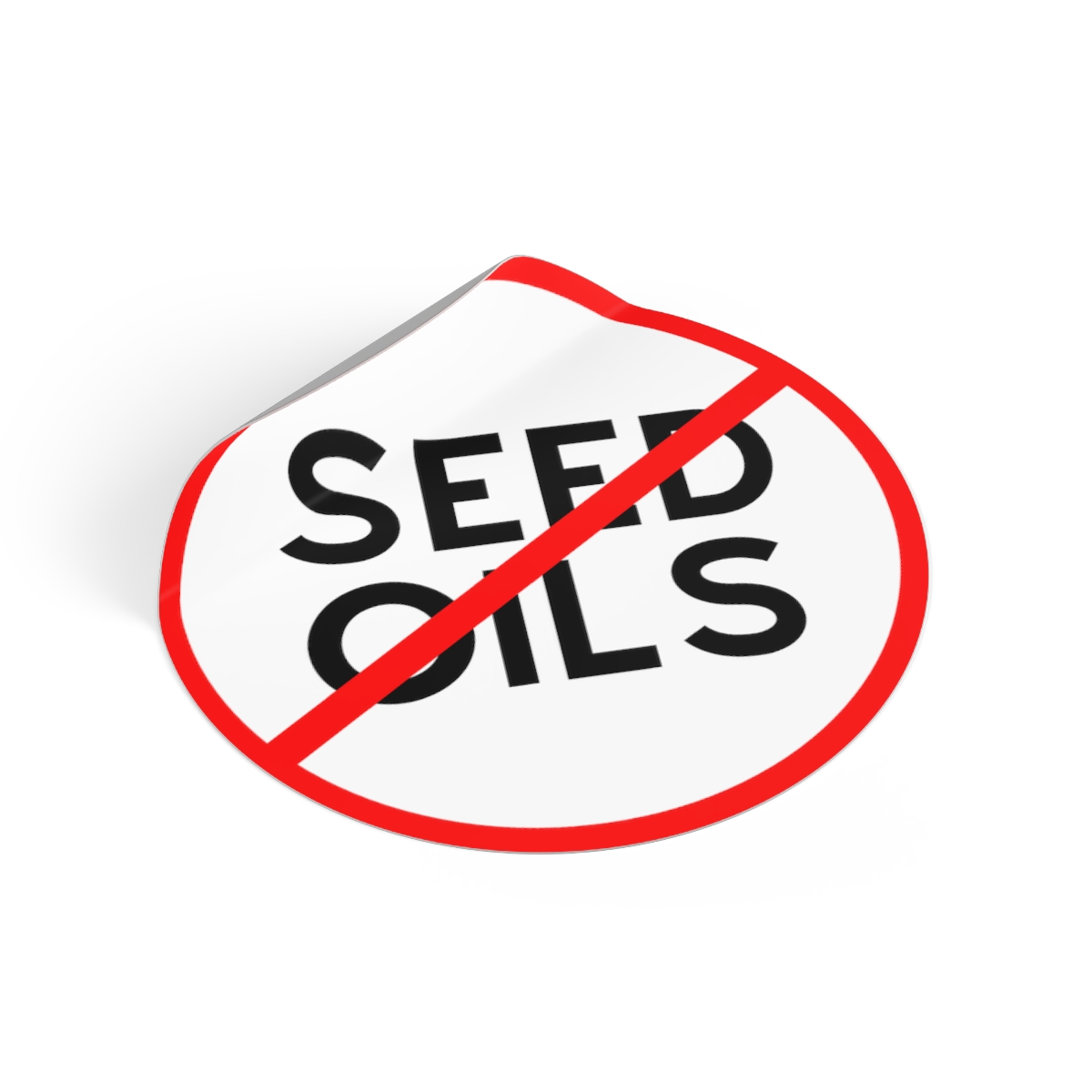 Seed Oil-Free Round Vinyl Sticker product thumbnail image