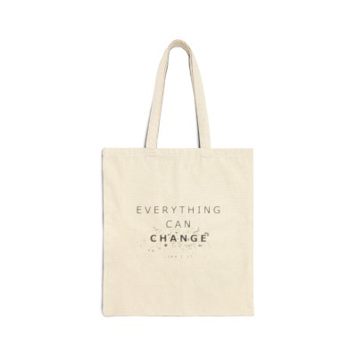 "Everything Can Change" Cotton Canvas Tote Bag