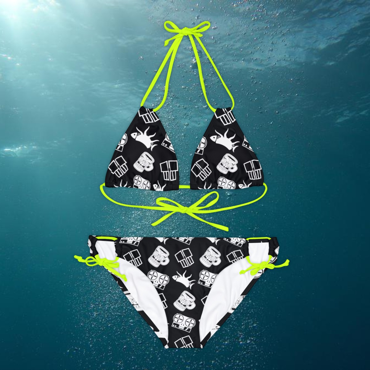 Strange Symbology {Midnight Strappy Bikini Set} product thumbnail image