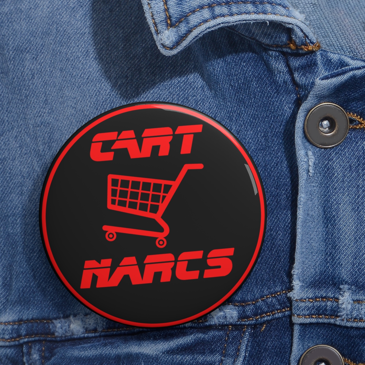 Cart Narcs Pin Button product main image