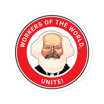 First Marxist Head - Round Stickers, Indoor\Outdoor