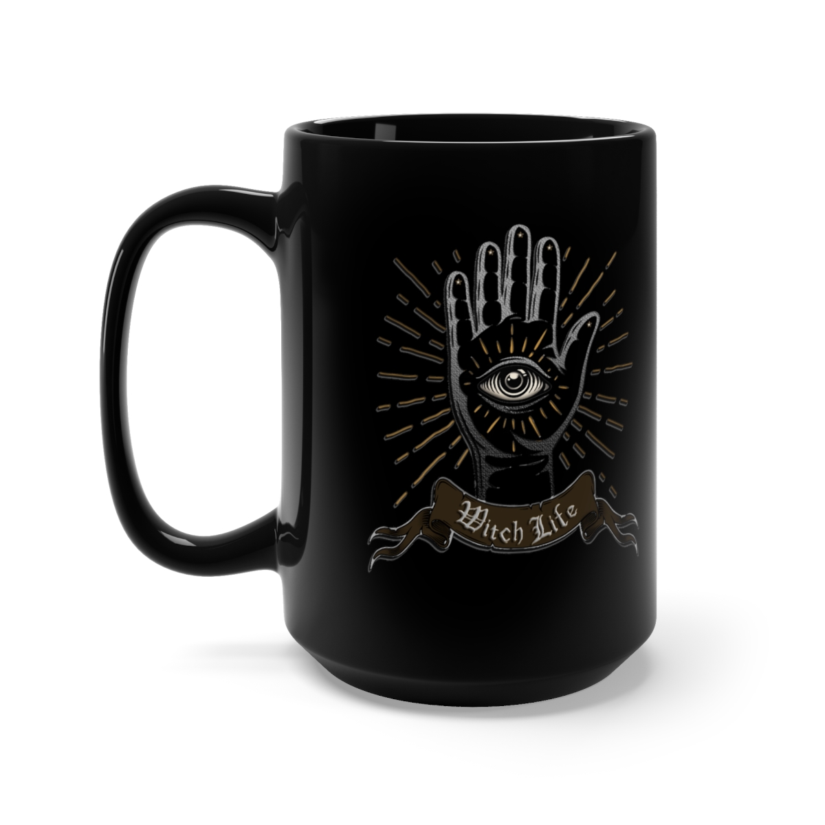 "Witch Life" 15 oz Black Ceramic Mug product thumbnail image