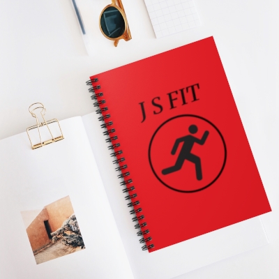 J S FIT, Logo, Spiral Notebook - Ruled Line