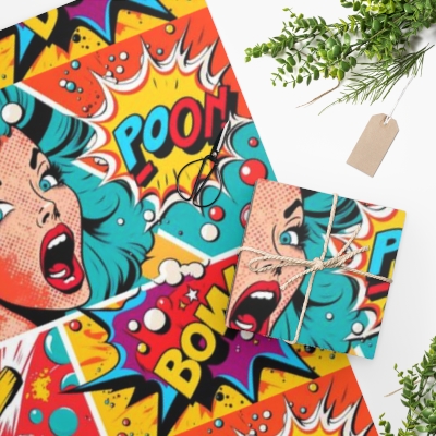 Comic Woman Wrapping Paper 