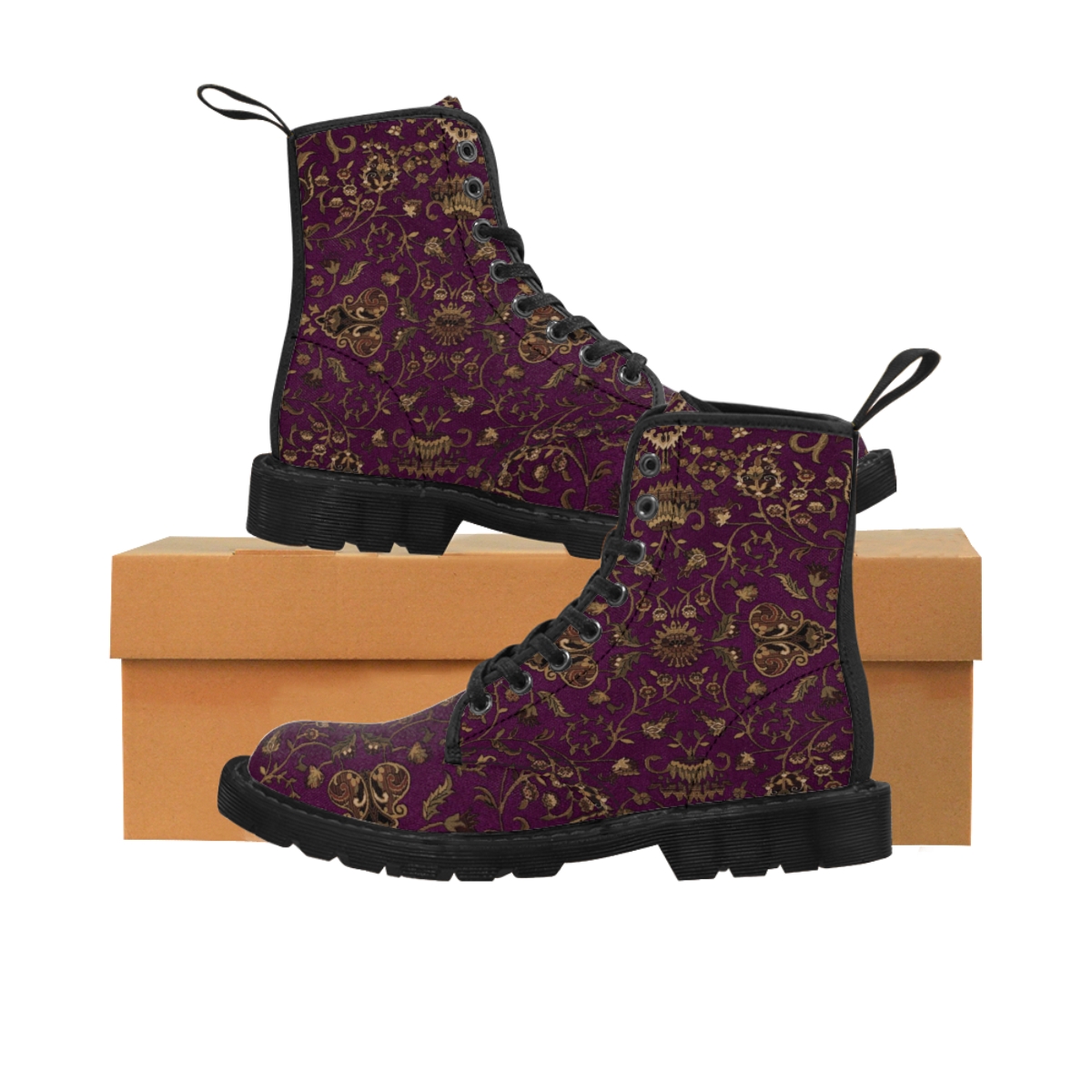 "Magic Carpet Ride" Women's Canvas Boots (purple) product thumbnail image