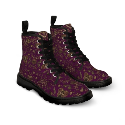 "Magic Carpet Ride" Women's Canvas Boots (purple)