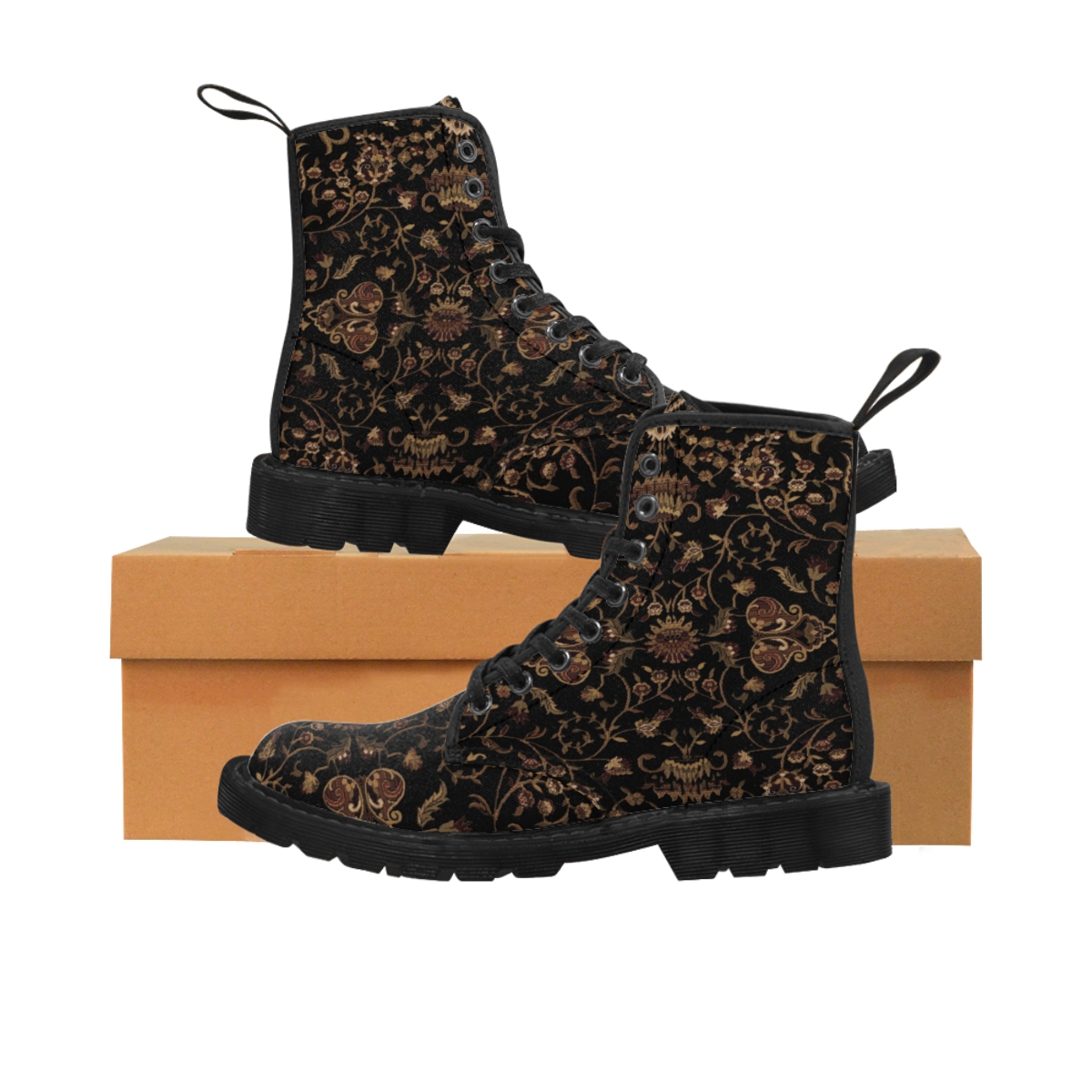 "Magic Carpet Ride" Women's Canvas Boots (black) product thumbnail image