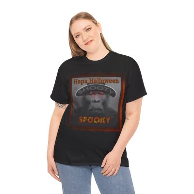 Show Me Bigfoot Spooky Hapa Halloween Unisex Heavy Cotton Tee